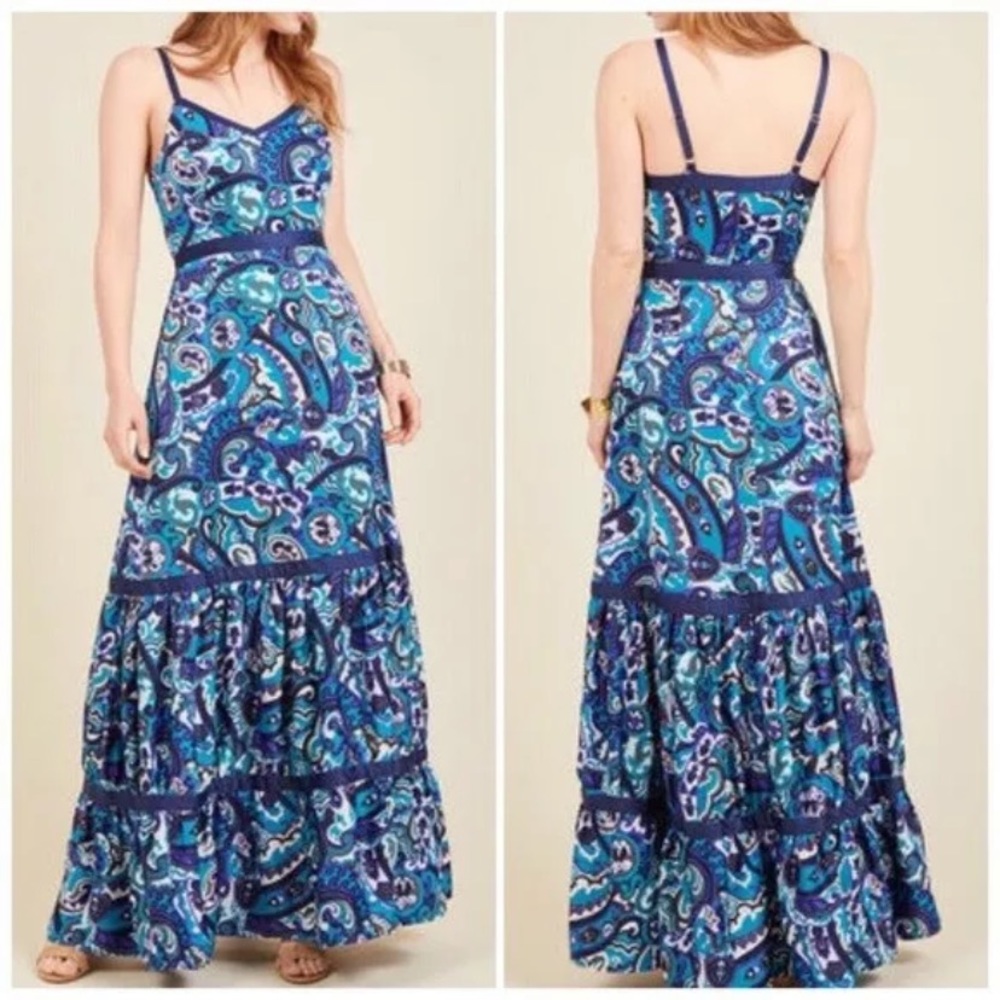 MODCLOTH paisley maxi dress 2x